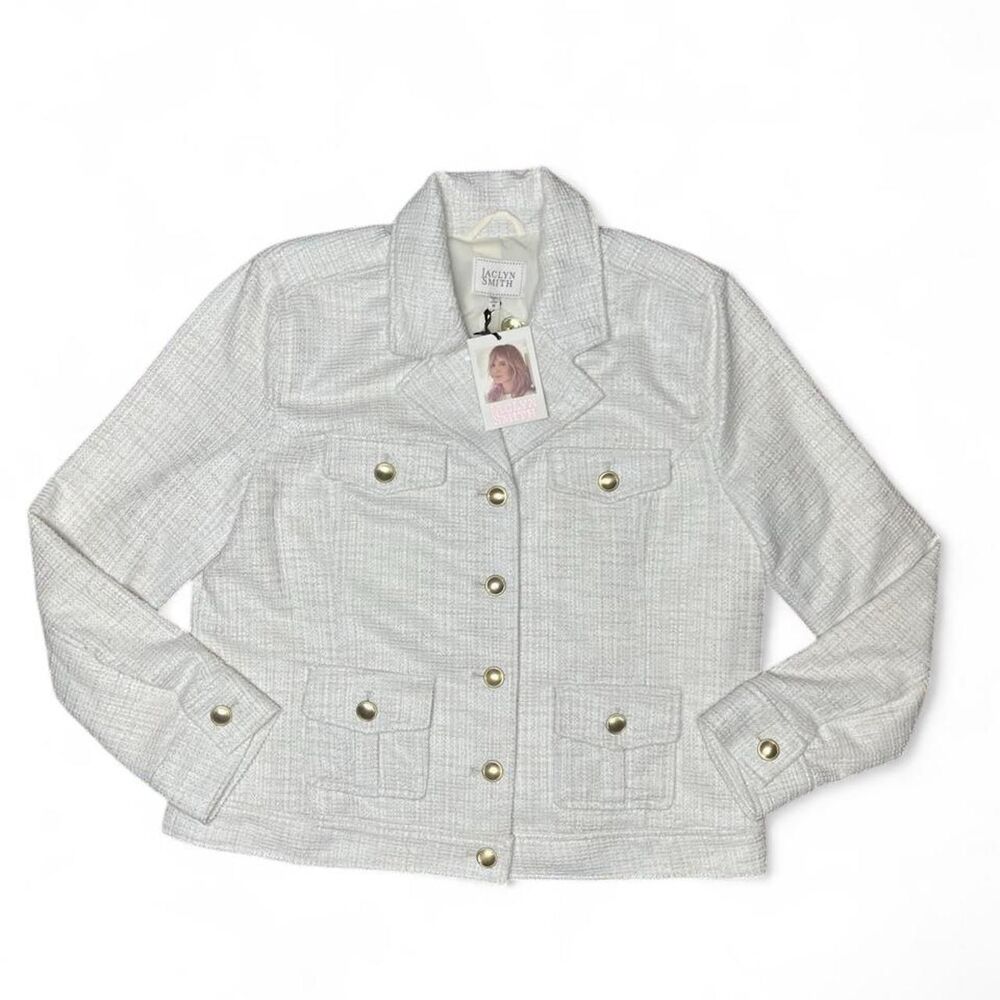 NWT Jaclyn Smith Women's Cream Blazer Jacket